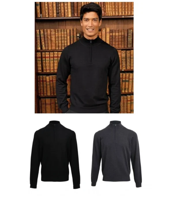 Premier PR695 Zip Neck Sweater